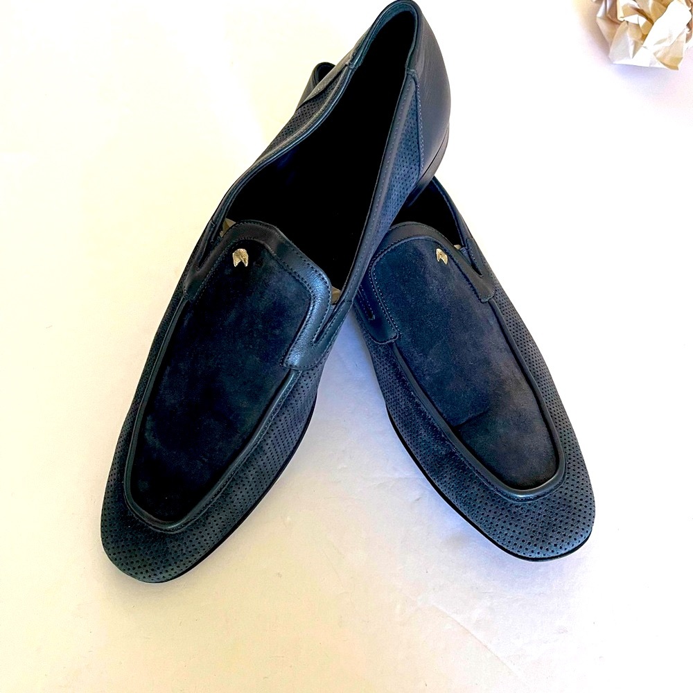 Stefano Ricci men’s dress suede loafers shoes Made in Italy